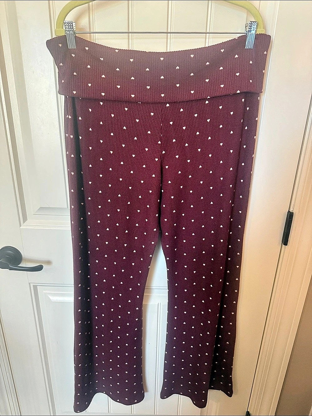 American Eagle AE Luxe Plush Waffle Foldover Flare Pant XL